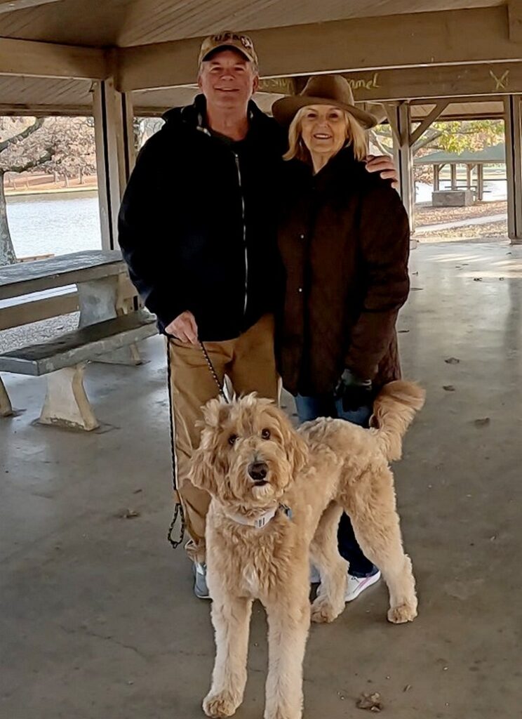 The Crulls and Goldendoodle Goldie
